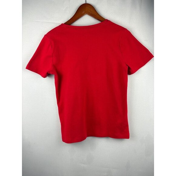White Stag Red Short Sleeve T-Shirt S (4-6) 100% Cotton Made In Nicaragua - Picture 2 of 5